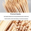DESIOLE Natural Bamboo Skewers, 100Pcs 10Inch BBQ Sticks for Appetiser,