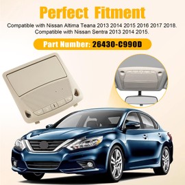 CRMDF Car Interior Overhead Console Map Reading Light Lamp for Nissan Altima Teana 2013-2018 Fit for Nissan Sentra 2013-2015 Aftermarket Replacement for 26430-C990D Dome Light Reading Ceiling Lamp