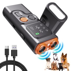 BarkGuard Pro 2025, Anti Barking Device for Dogs, Dog Bark Deterrent Device with LED Flashlight and HD Display, Double Head High Power Dog Behavior Correction Device, Stops Barking in Seconds