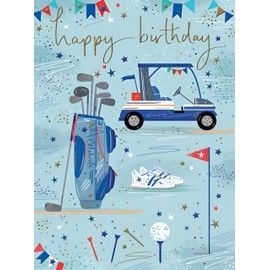 Male Birthday Card for Him - General Card for Men - Contemporary Golf Design - Made in the UK - Eco-Friendly