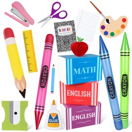 MiniInflat 18 Pcs Back to School Party Decorations Set Multicolor