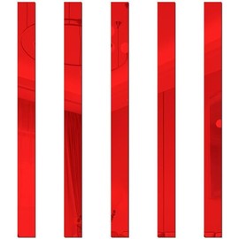 10Pcs Red Acrylic Mirror Wall Stickers Striped Design Mirror Art Tile Decal DIY Self Adhesive Wall Line Border Decals Removable Wall Stickers and Murals for Home Decor 5 * 20cm