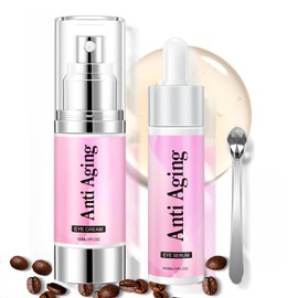 60 ml Caffeine Eye Cream Eye Serum Kit Under Eye Cream Anti-Ageing for Dark Circles and Wrinkles Retinol Eye Serum & Eye Roller