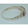 LetsBuyGold 925 Sterling Silver Natural Ruby and Opal Womens Eternity
