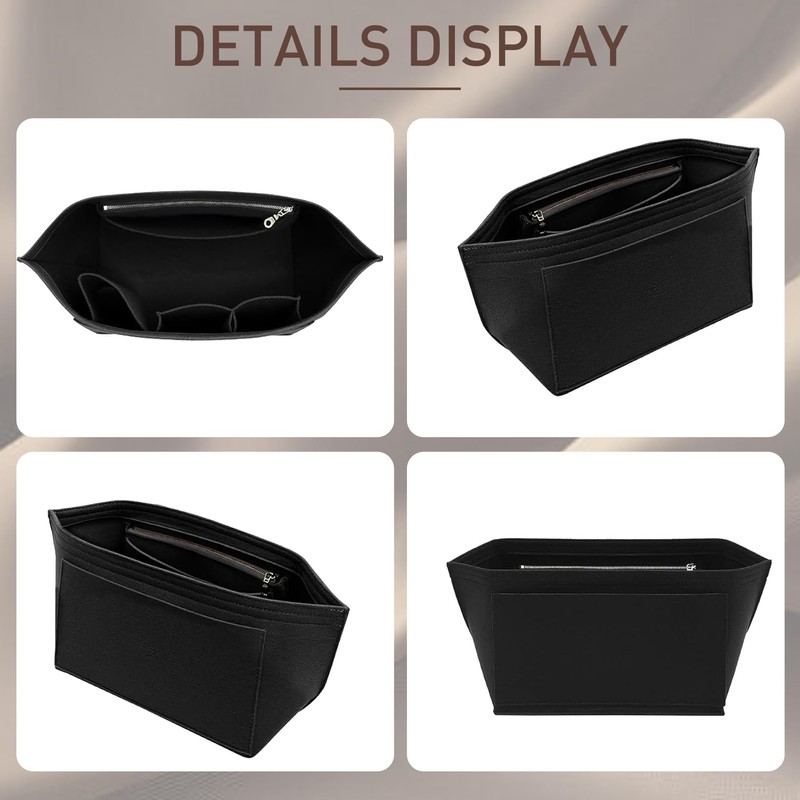 Doxo Longchamp Organizer Insert Medium, Felt Bag Organizer with Cup