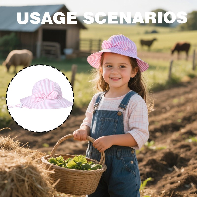 Gkhlg 1 Pack Baby Sun Hat Wide Brim with Chin