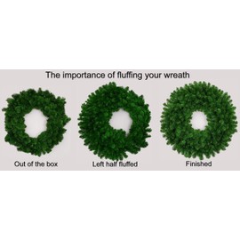 3 Foot Multi-Color L.E.D. Christmas Wreath with Pre-lit Red Bow - 36 inch - 150 LED Lights - Commercial Grade - Indoor - Outdoor