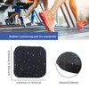 EMSea 6Pcs Treadmill Mats High Density Thickened Black Blue Dot