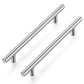 Ravinte Pack of 15 Silver Furniture Handles, T Bar Handles for Kitchen Cabinets, 160 mm Hole Centre, Cabinet Handles, Rustproof Stainless Steel Furniture Door Handles