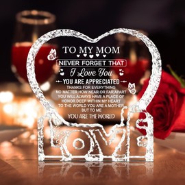 Ithmahco Mom Gifts, Gifts for Mom, Mom Set, for Mom from Daughter, Son, Unique Mom K9 Crystal Keepsake Gift, Birthday Xmas Present for Mother