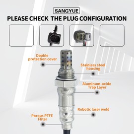 Sangyue 2PCS Oxygen O2 Sensor 1 & 2 for 2012-2013 Kia Soul 2.0L; 2015 Hyundai Tucson 2.0L Upstream + Downstream