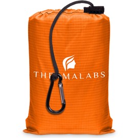 Sandless Beach Mat, Ground Blanket for The Park, Folds to Pocket Size: Take It Anywhere! Anti-Sand Waterproof Parachute Sheet for Concerts, Picnics and Festivals. Ultra Lightweight Tarp, Orange