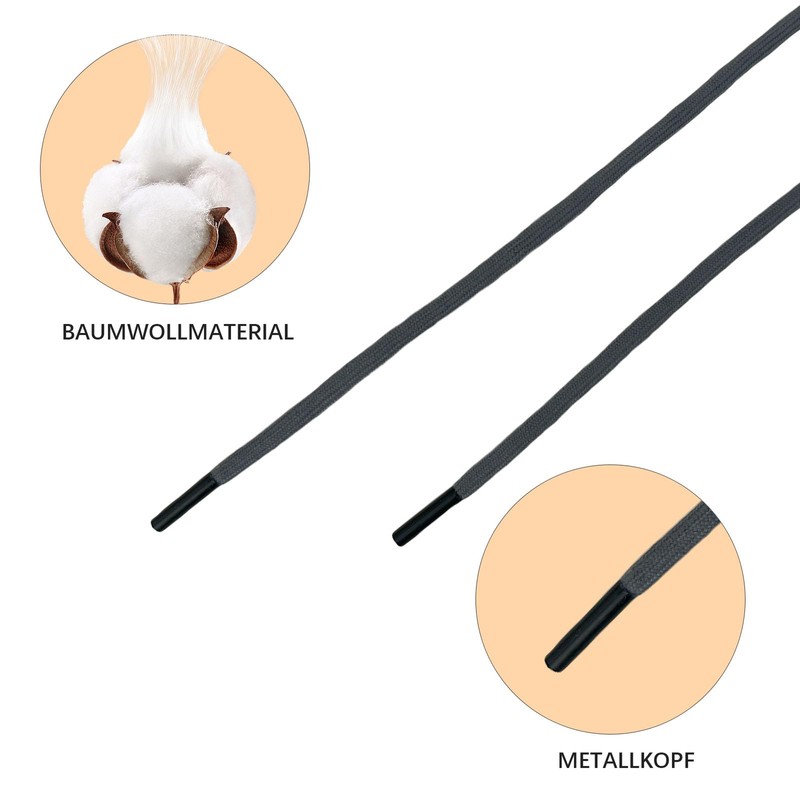 Drawstring Cord, Replacement Drawstrings with Bodkin, 160cm Cotton Drawstrings with