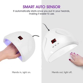 YL TRD Lámpara de uñas LED/UV de 36 W, lámpara de curado para manicura/pedicura con secador de uñas y pantalla LCD de 3 temporizadores adecuada para uñas y uñas de los pies, hogar y salón