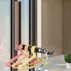 dancrul Natural Wood Folding Clothes Hanger Rack for Laundry Room,