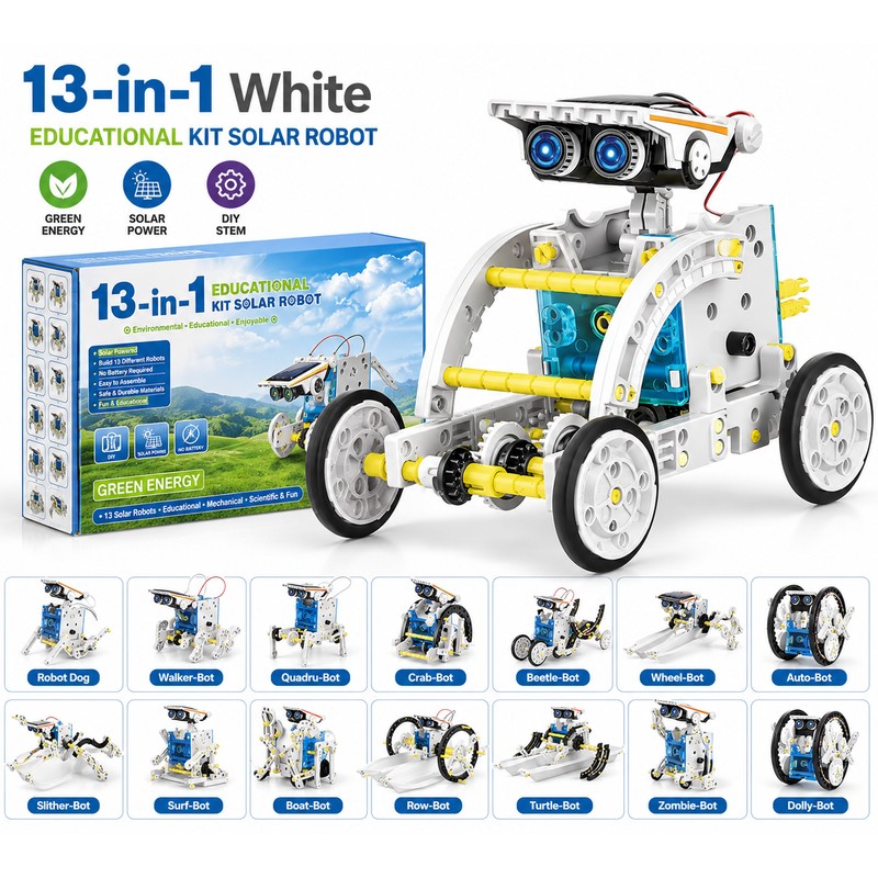 Solar Robot Kit for Kids – DIY STEM Building Toy