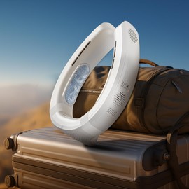 Kudar Neck Cooler, Cooling Plate, Neck Fan (New in 2025, Three in One, Powerful Blower, Cooling Function, Heating Function) Neck Fan, Quiet Design, 3 Levels of Air Flow, 3 Levels of Cooling & 3