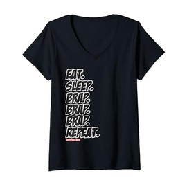 EatSleepBrapX3 RX8 RX7 Rotor V-Neck T-Shirt