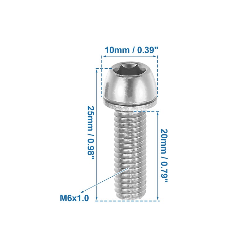 X AUTOHAUX 6 Pcs Bicycle Stem Screws for MTB Bike