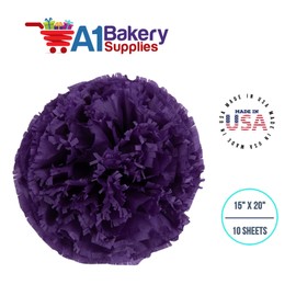 Tissue Paper Squares, Bulk 10 Sheets, Premium Gift Wrap and Art Supplies for Birthdays, Holidays, or Presents by A1BakerySupplies, Small 15 Inch x 20 Inch (Lavender)