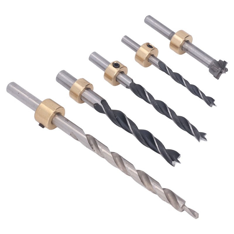 5Pcs Pocket Hole Drill Bit 3 Knife Points High Speed