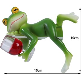 Miniature Frog Figurines for Pots, Funny Garden Decor Outdoor, Frog Statue Planter Hugger, Gifts for Women, Yard Lawn Ornament 10x10x5.3cm