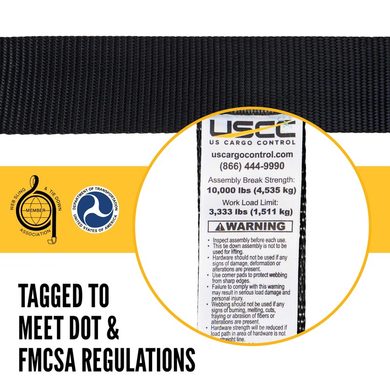 US Cargo Control Endless Ratchet Straps (4-Pack), 2 Inch Wide