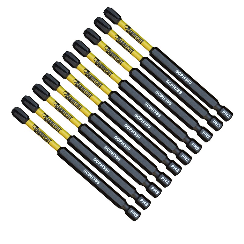 10 x SabreCut SCPH389_10 89mm PH3 Magnetic Impact Screwdriver Driver
