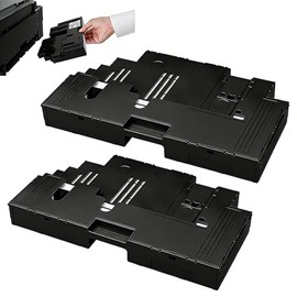 2 Pcs Cartucho de Mantenimiento MC-G02 para Impresora Canon G2160/G3160/G510/G610, Compatible con Impresoras Canon PIXMA G1220/G2260/G3260, Negro