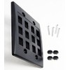 RiteAV - Keystone Wall Plate Double Gang 12-Port Black (1