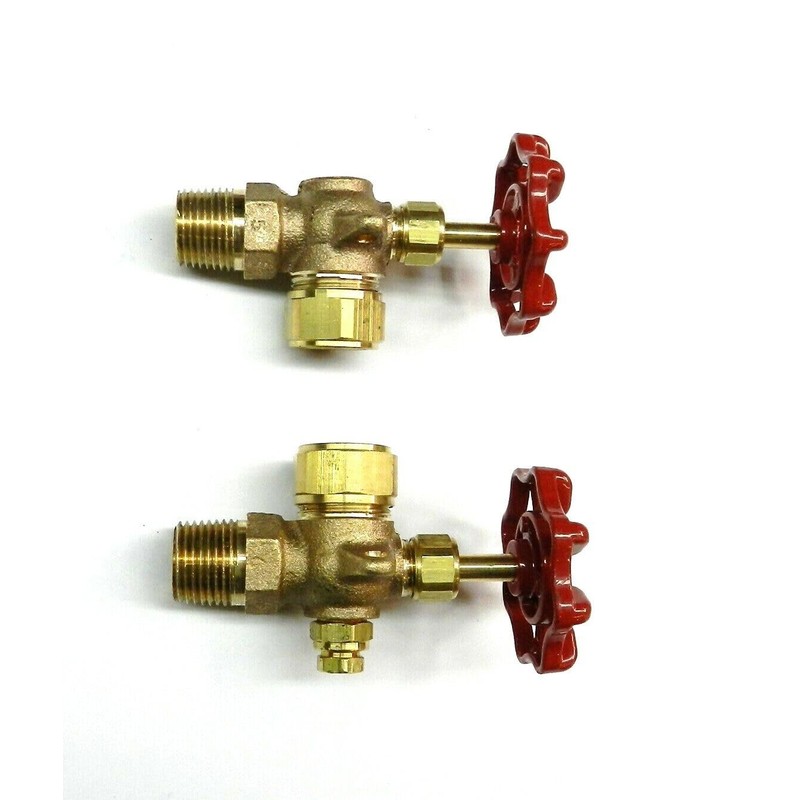 Steamer Sight Glass Water Gauge Valve Set for 5/8" Diameter