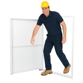 Leinuosen 32 x 24 Inch Attic Access Door Access Panel Crawl Space Door Aluminum Alloy Wall Hole Cover for Attic Crawl Space Wine Cellar