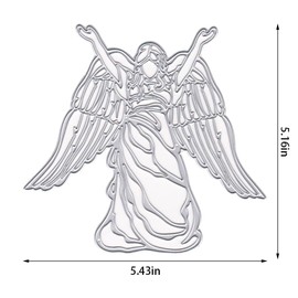 ALIBBON Merry Christmas Angel Die Cuts for Card Making, Goddess Cutting Dies Metal Template Molds, Fairy Dies for Crafting DIY Photo Album Paper Embossing Scrapbooking Supplies