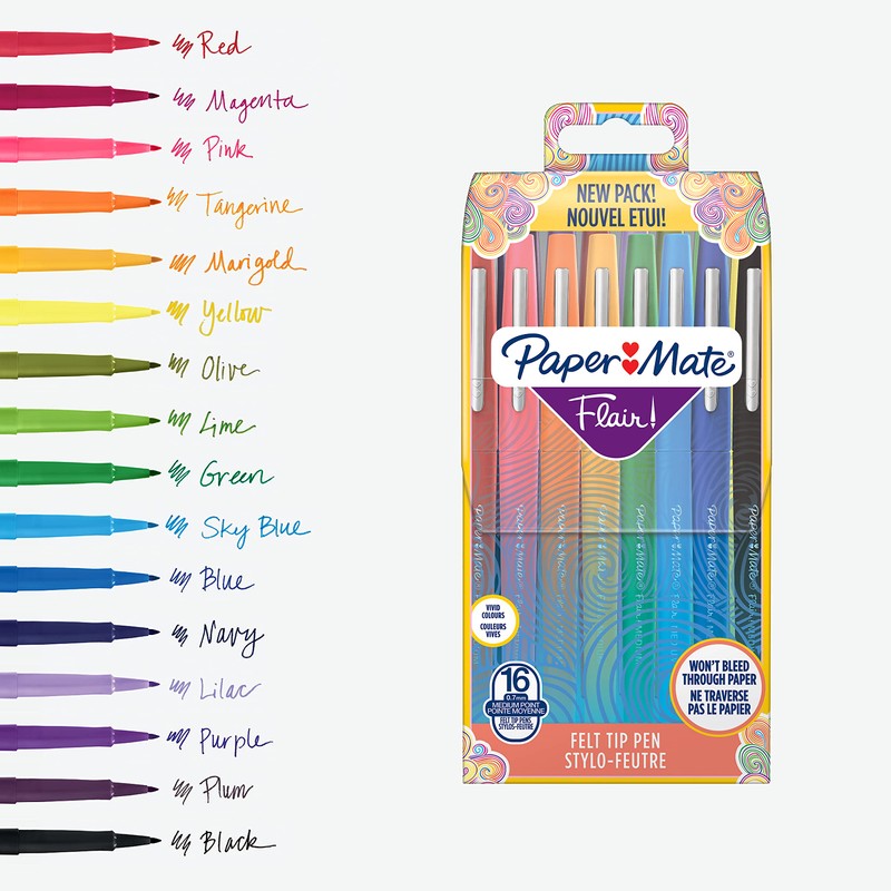 Paper Mate Flair Original Fibre Tip Pen Medium 1.0mm Pack