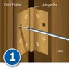 Door Hinge Security Pins / Screws / Stud, 3-Pack Kit