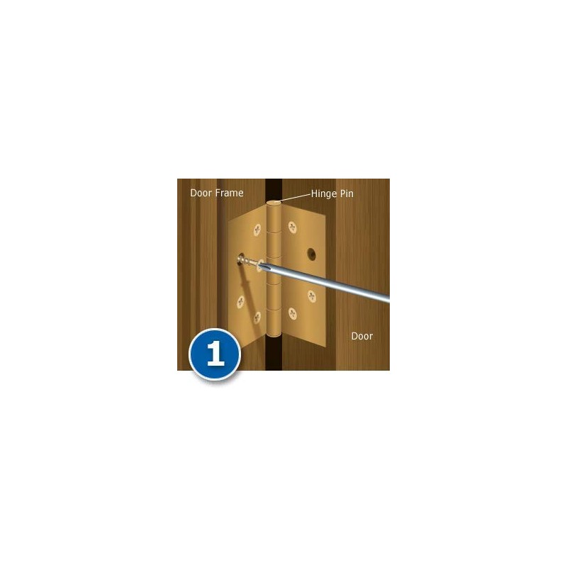 Door Hinge Security Pins / Screws / Stud, 3-Pack Kit