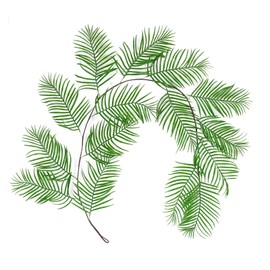 RECUTMS Artificial Palm Leaves Vine 6FT Fake Tropical Greenery Garland Faux Hanging Ivy Vines Wreaths Indoor Outdoor Home Wedding Jungle Hawaiian Luau Party DIY Fireplace Mantle Table Decoration