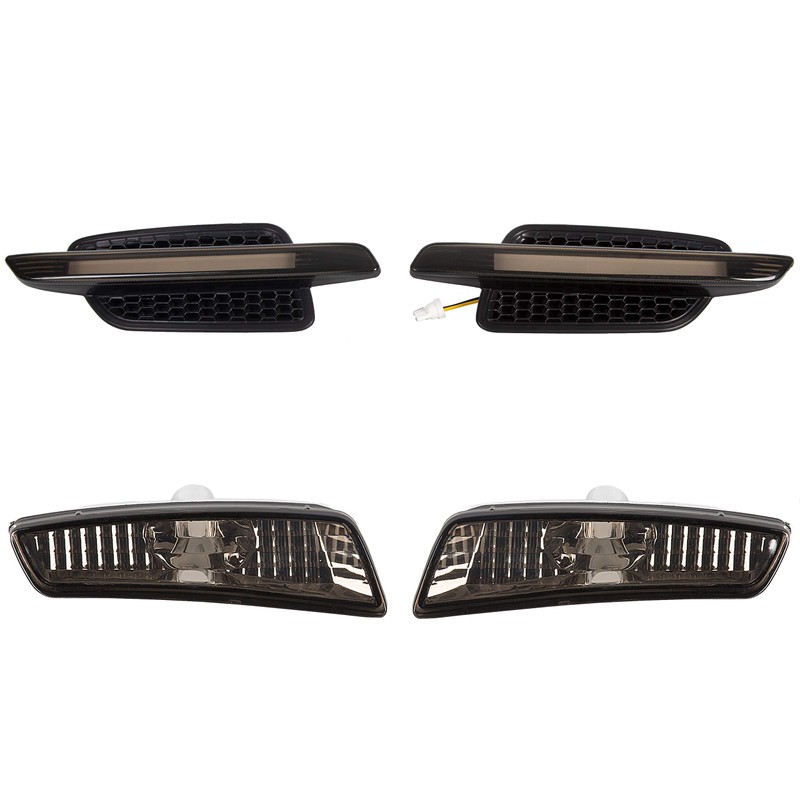 ECOTRIC 4 Pcs Smoke Lens Front Fender & Front Bumper