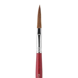 Escoda Bravo Series 6218 Artist Oil and Acrylic Brush, Light Ox Hair, Long Filbert, Size 20