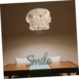 Boho Lamp Shade: Macrame Pendant Light Shade, Handmade Boho Hanging Lamp for Living Room Bedroom