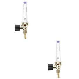 Baluue 2pcs Welding Gas Flow Regulator Argon Gas Flow Meter for Brazing Durable Easy to Control