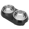 Stainless Steel Nonslip Double Pet Bowls Household Food Water Feeder