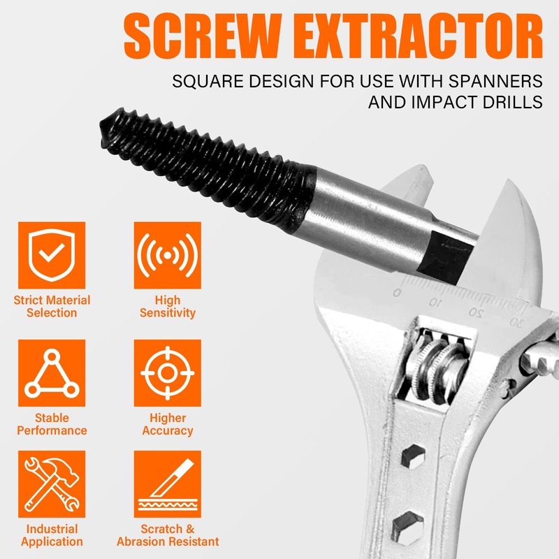 6pcs Screw Extractor Set, Bolt Extractor Set, Easy Out Stud