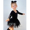 Zaclotre Girls Ballet Leotards 4-Layers Tiered Long Sleeve Dance Tutu