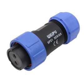 Eonvic Weipu SP21 2 Pin Connector for BLUETTI AC200MAX AC300 Portable Power Station 12V 30A DC Power Input Circular Connector Socket Waterproof IP68 Industrial Solar Electrical SP2110/P