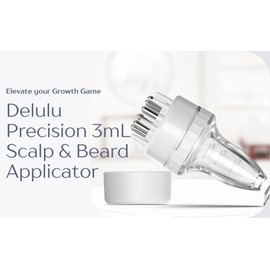 Delulu Precision Hair & Beard Care Kit - 3mL Applicator for Hair Care Solutions - Scalp & Beard Massager for Men and Women (White & Transparent)