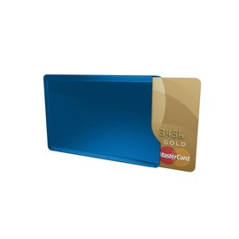 Card Case Card Safe Stainless Steel, Signalblau, RFID/NFC protection