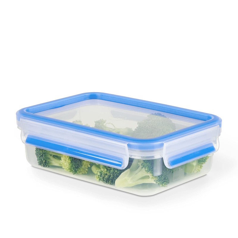 Tefal Masterseal Fresh – Plastic Food Box, Plastic, Blue, 0.8
