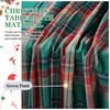 DrumaBee Christmas Plaid Tablecloth 57x120 Inch Green Tablecloth Rectangle Table