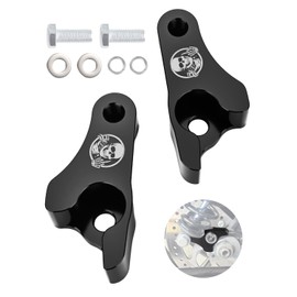 Huabrve 1 Inch Lowering Blocks Kit Fit for Harley Touring Road Glide Street Glide Road King Electra Glide Classic Special Custom CVO FLHXS FLHRXS FLTRXS 2009-2024 Black Motorcycle Lowering Blocks Kit